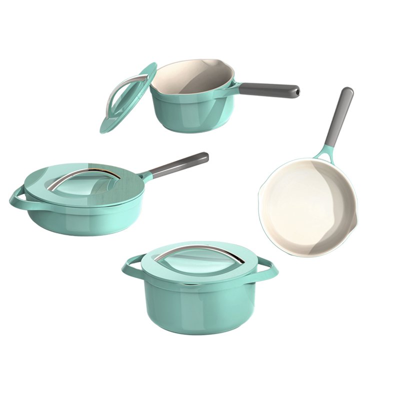 High Quality 7 Piece Die-Casting Aluminum Ceramic Cooking Pan None stick Pot Set Cookware Set