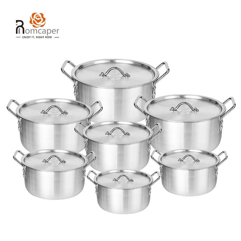 Cheap 7 Pcs 7 in 1 Set Aluminum Deep Cooking Pots cookware set stock pot with lid