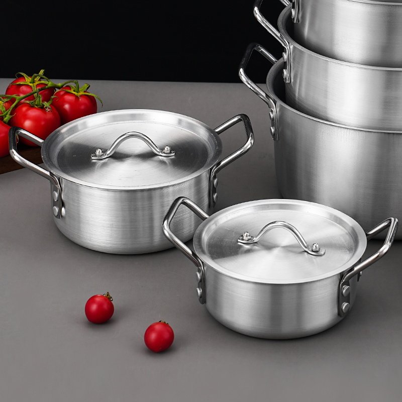 Cheap 7 Pcs 7 in 1 Set Aluminum Deep Cooking Pots cookware set stock pot with lid