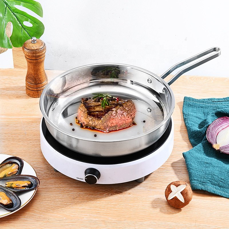 Sell well stainless steel for kitchen multifunction cooking pot sets three-piece frying pan soup pot cookware sets