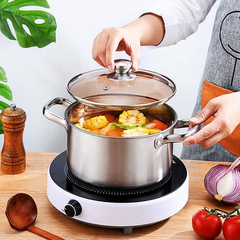 Sell well stainless steel for kitchen multifunction cooking pot sets three-piece frying pan soup pot cookware sets