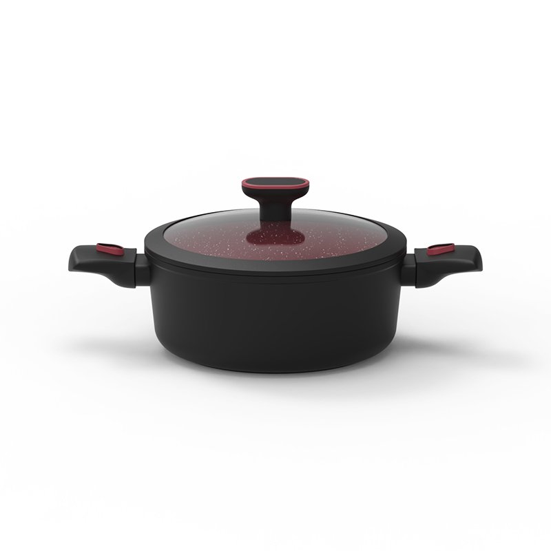 New year hot selling nonstick cookware set granite coating grill pan