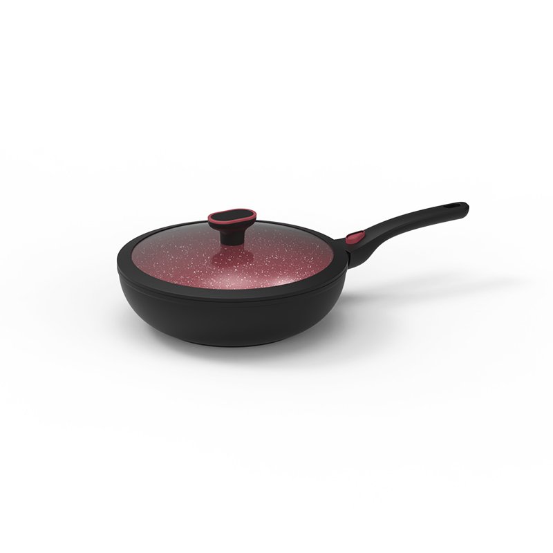 New year hot selling nonstick cookware set granite coating grill pan