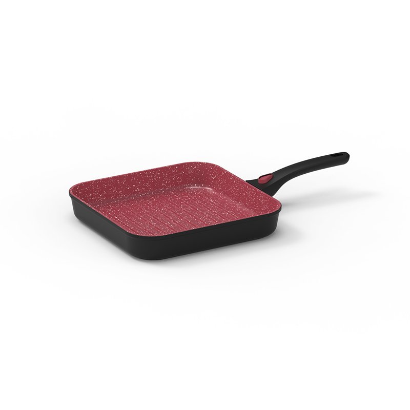 New year hot selling nonstick cookware set granite coating grill pan