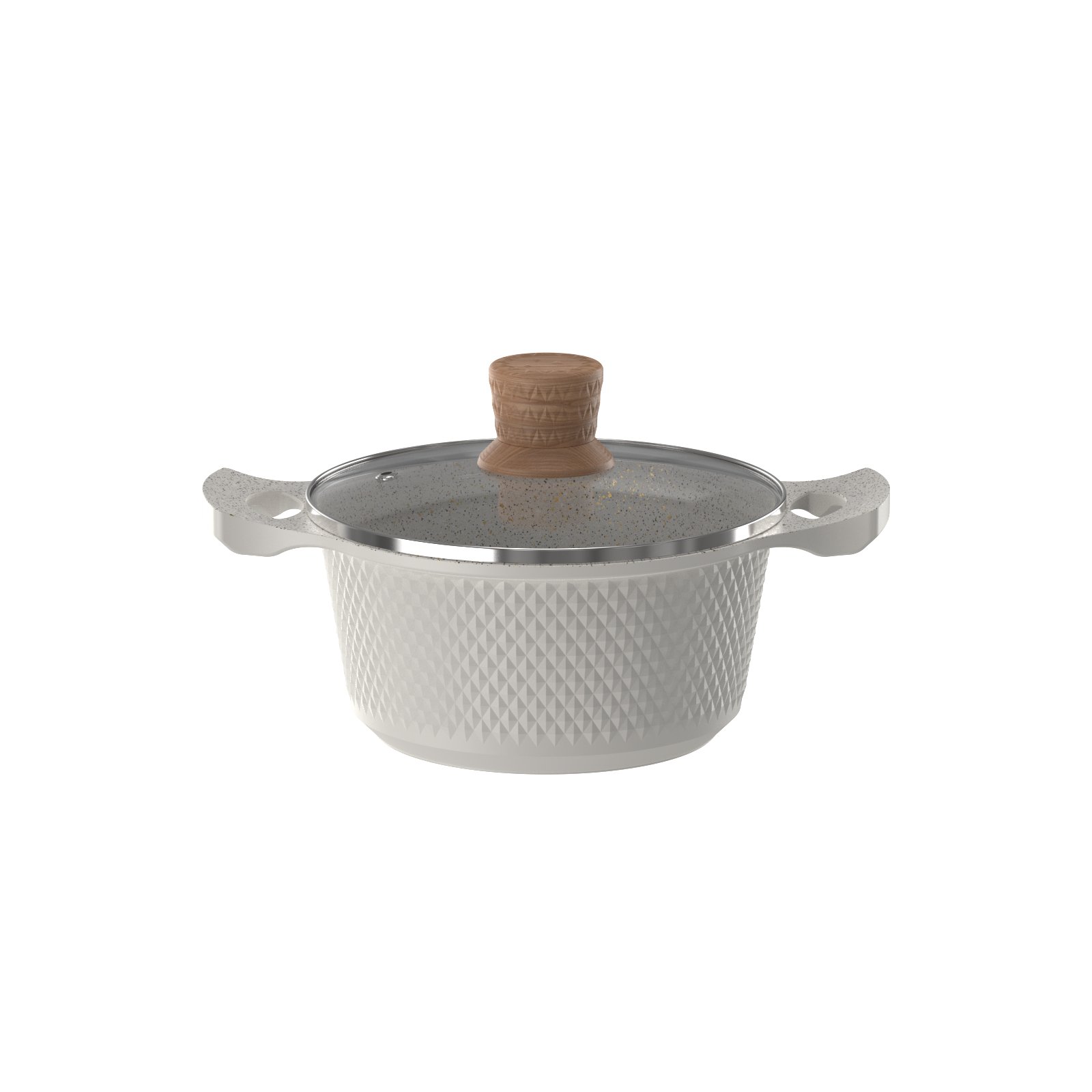 Wholesale Cost Diamond Pattern 11 pcs Aluminum Die Cast Cooking Pot Casserole Sets