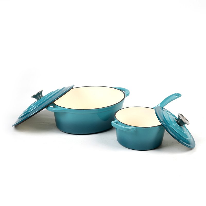 High quality life smile cookware set nonstick pots and pans cast iron cookware set