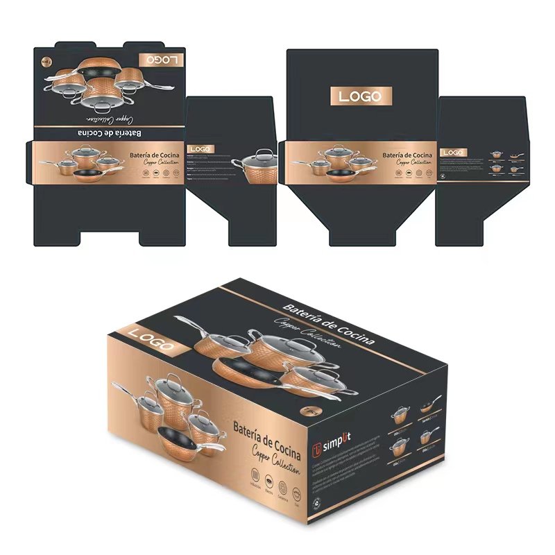 Kitchen Non-stick Pots and Pans Set Non Stick Aluminum Cookware Set with Ceramic Interior Coating