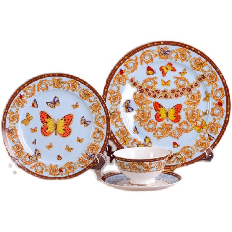 Best Selling 4pcs European Luxury Living Room Sets Home Decor Porcelain Dinnerware Sets