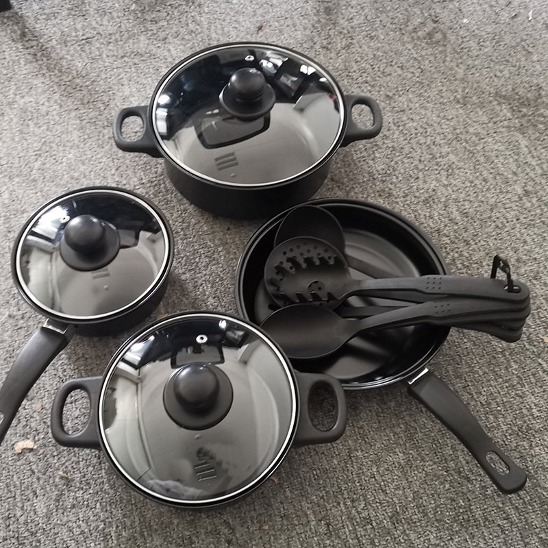 High Quality Stainless Steel Cookware Set Most Popular Sauce Metal Kitchen Accessories Home Use Food Induction garden pots