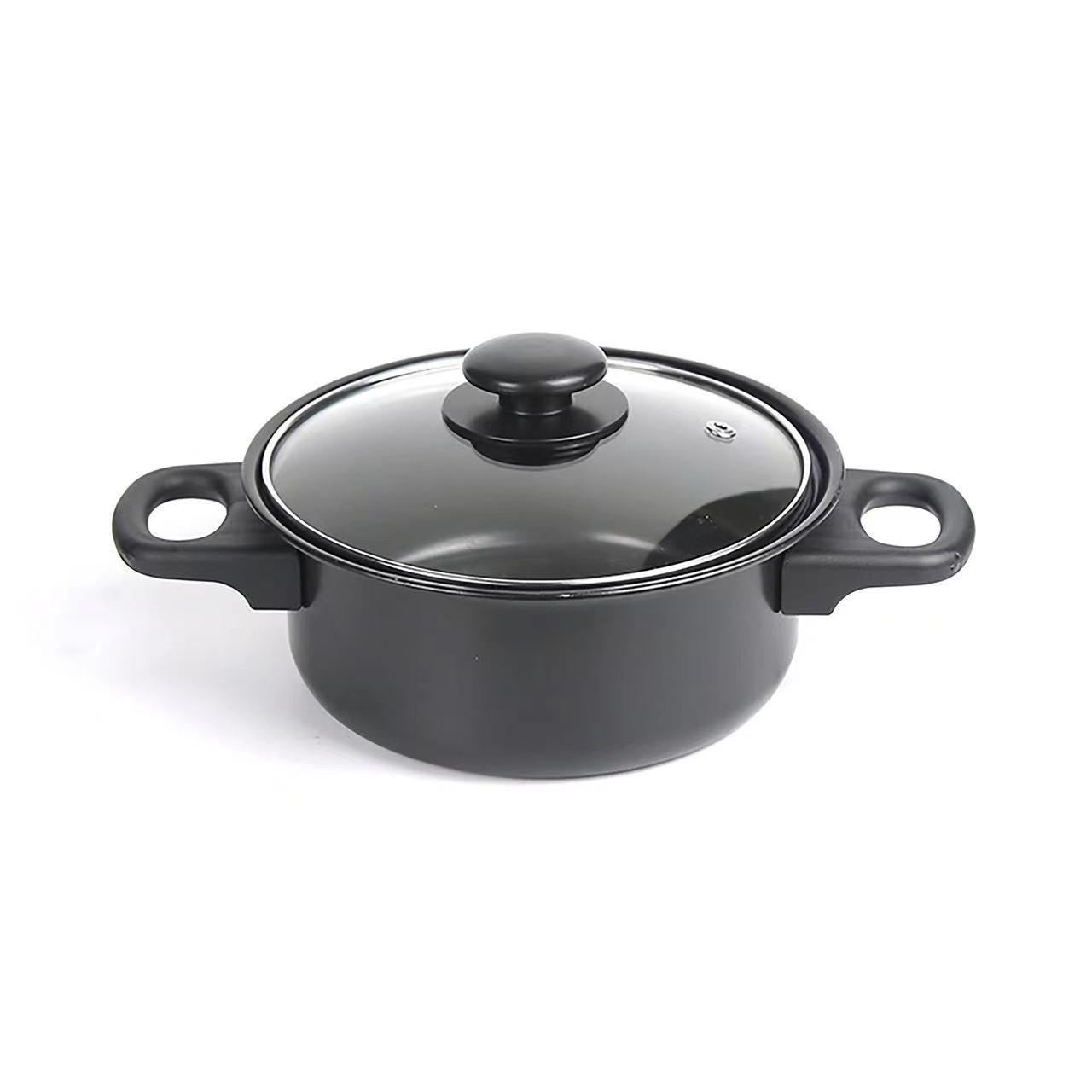 Non stick 7pcs cast iron enamel cooking pot cookware set of cooking pots