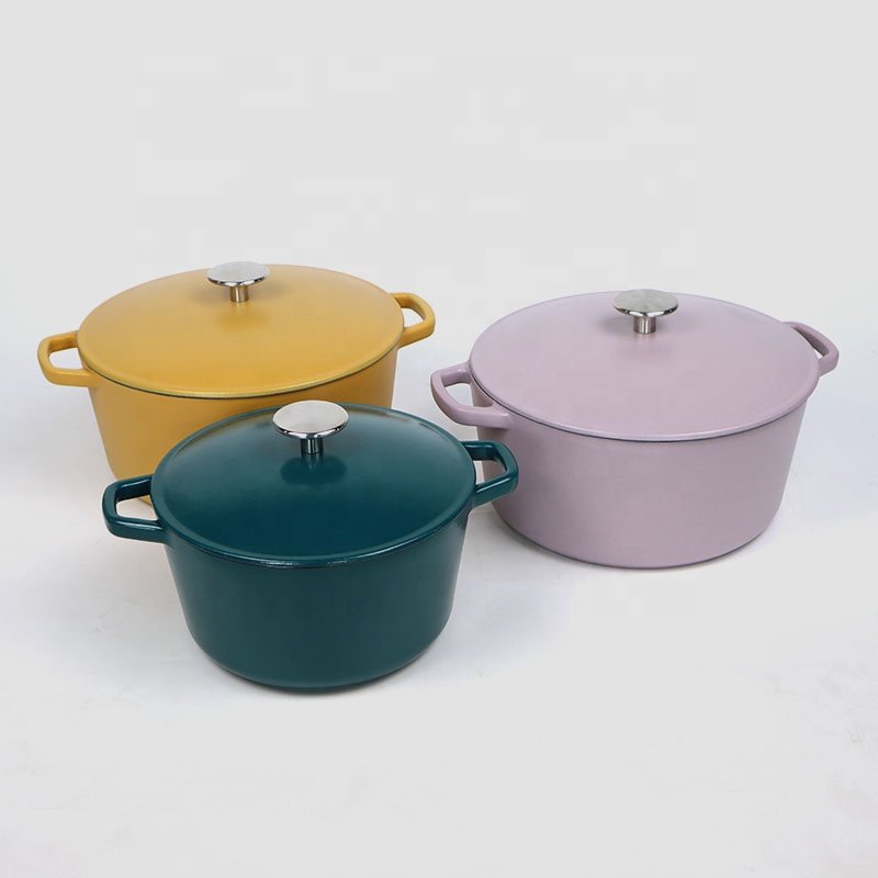 All sizes colorful kitchen cookware sets enamel cast iron casserole set