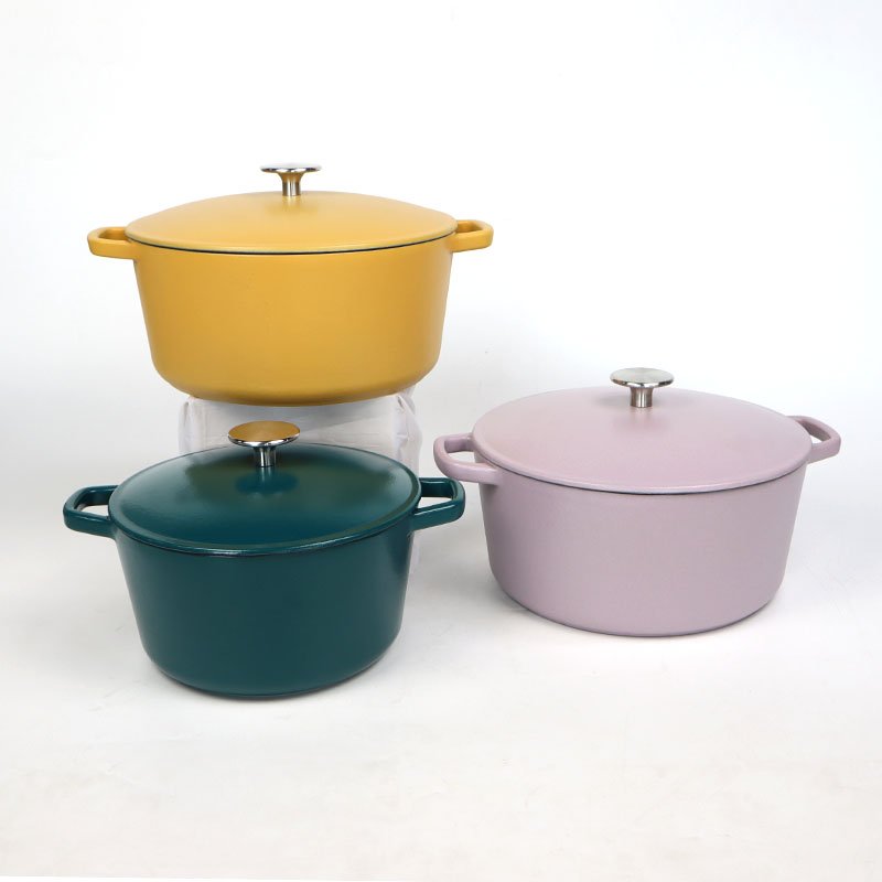 All sizes colorful kitchen cookware sets enamel cast iron casserole set