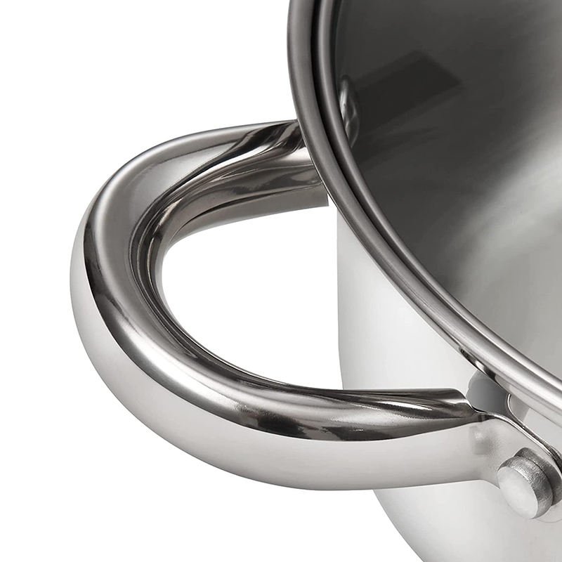 12 PCS Cooking Pots and Pans Frying Pan Sauce Pan Stock Pot Stainless Steel Cookware Set