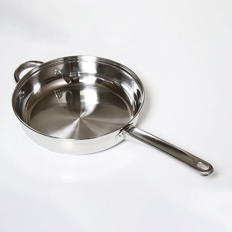 12 PCS Cooking Pots and Pans Frying Pan Sauce Pan Stock Pot Stainless Steel Cookware Set