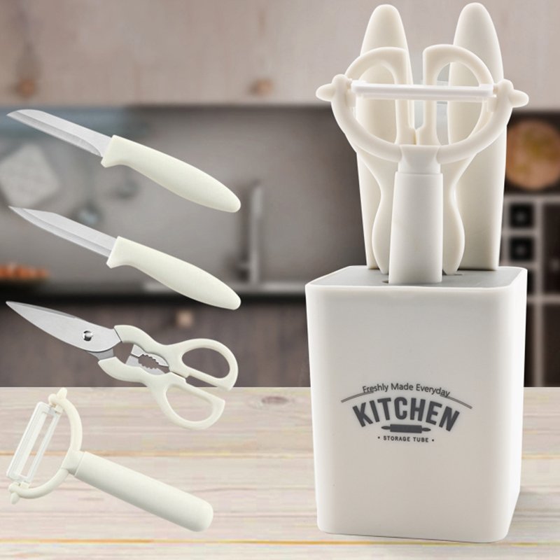 Factory Price 6-Piece Chef Kitchen Knife Set Fruit Knives Custom Logo Metal Blades PP Handle 5-Piece Combination Fruit Melon