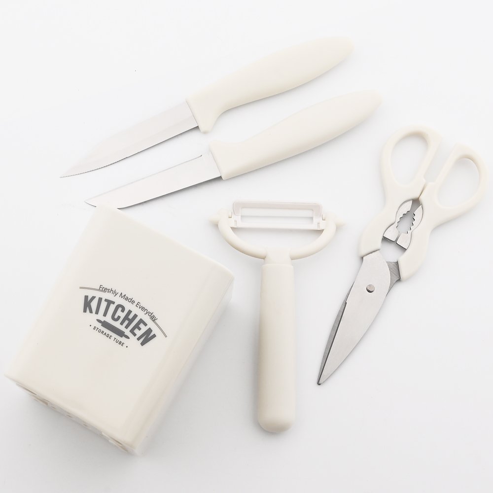Factory Price 6-Piece Chef Kitchen Knife Set Fruit Knives Custom Logo Metal Blades PP Handle 5-Piece Combination Fruit Melon