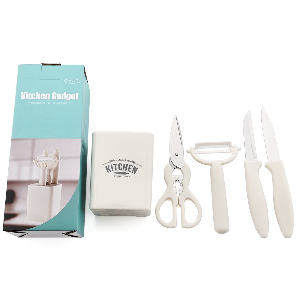 Factory Price 6-Piece Chef Kitchen Knife Set Fruit Knives Custom Logo Metal Blades PP Handle 5-Piece Combination Fruit Melon
