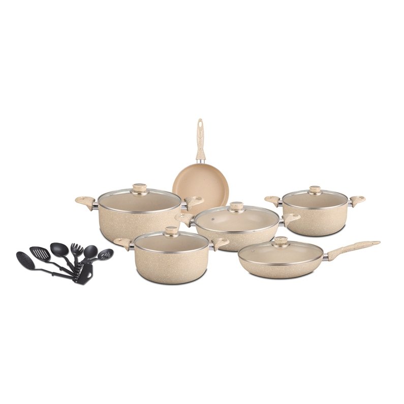 Hot sale aluminum nonstick cookware coated pots and pans cokware set cooking pot set non-stick cookware