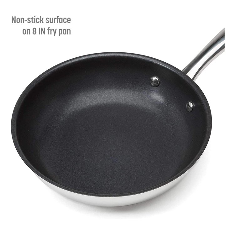Cookware Set Frying Pan Saucepan Set Cooking Pot with Steamer Kitchen Stainless Steel 12 Pcs Metal Customized Logo Support Ltd.