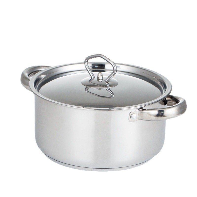 Wholesale 15pcs stainless steel soup pot kitchen utensils pan and flat bottom pot spatula cookware set