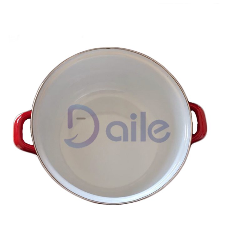 Hot Sale Custom Decal Pattern Kitchen Casserole Enamel Tableware Cookware Set For Home