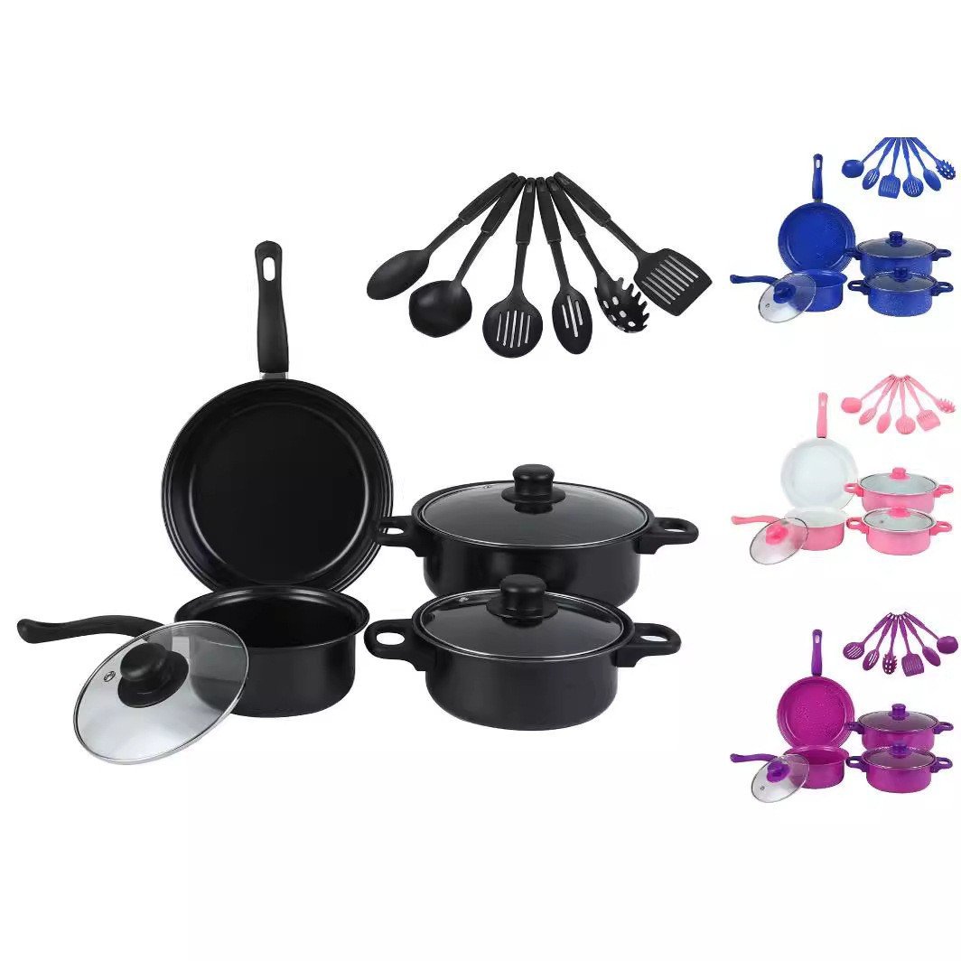 Cookware sets Non-Stick soup & stock pots Pots And Pans 13 Piece Cookware sets for Friends Family Cooking