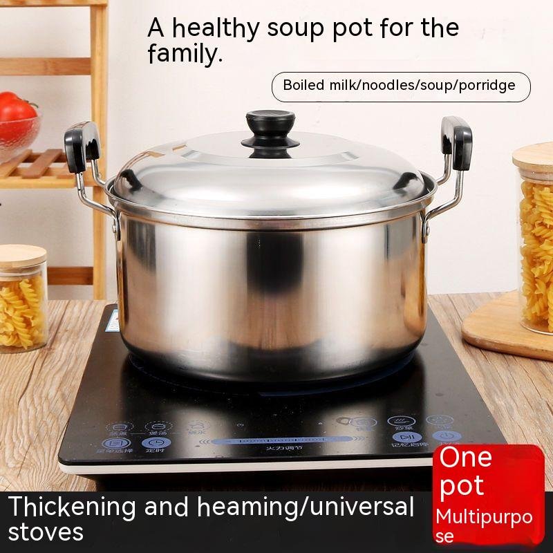 10-piece stainless steel cooking pot set kitchen soup pot with lid and handle family pan high-quality cooker set
