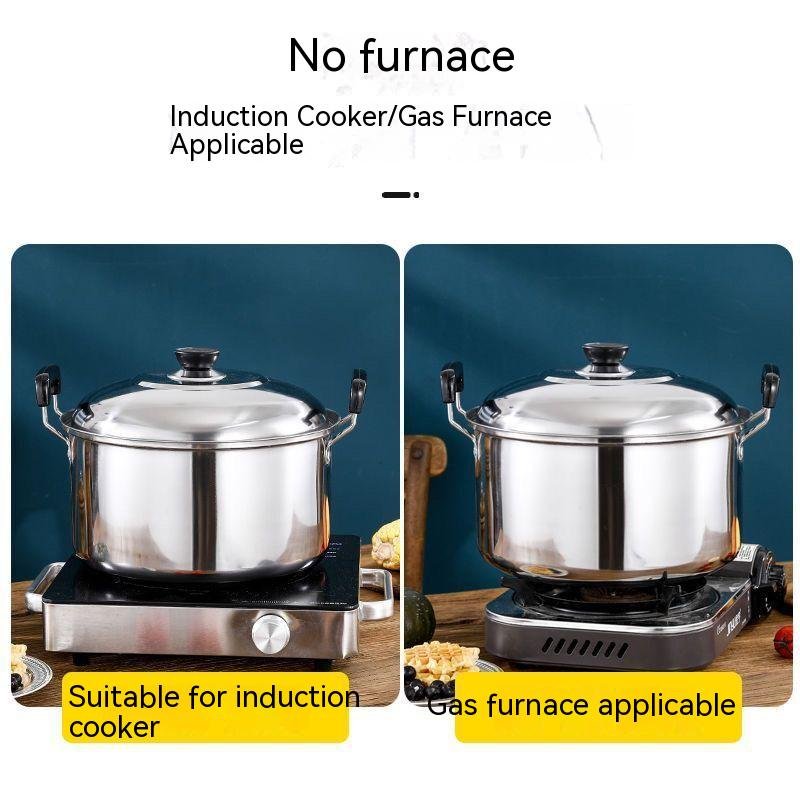 10-piece stainless steel cooking pot set kitchen soup pot with lid and handle family pan high-quality cooker set