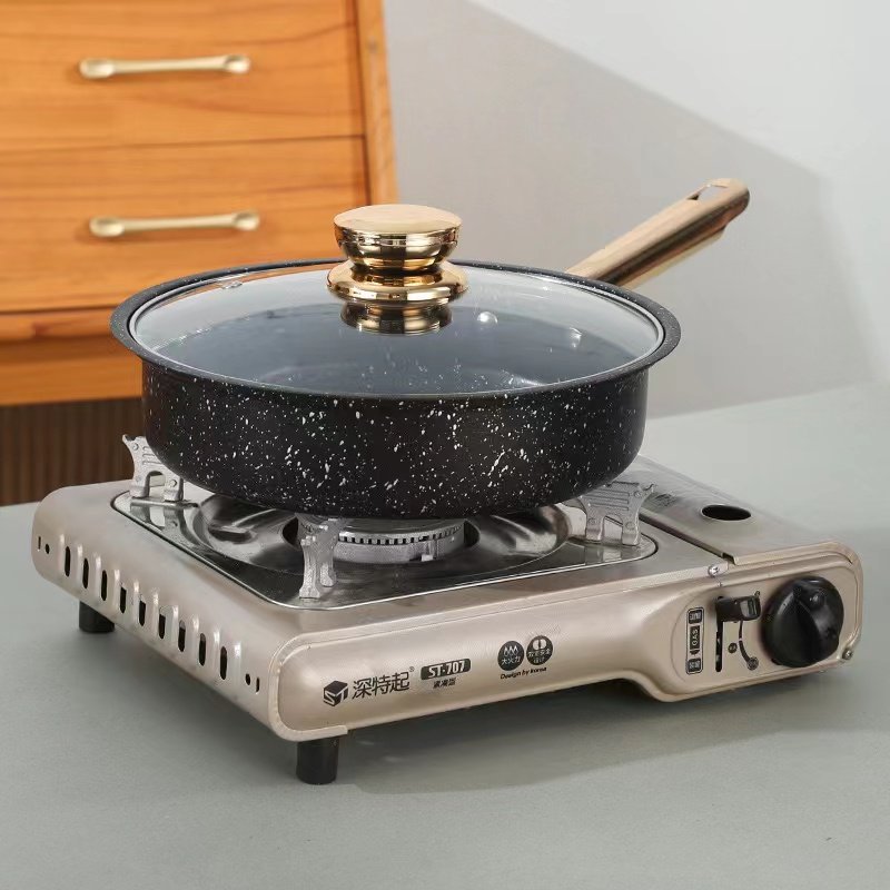 Home Party Stainless Steel Non-Stick Cookware Sets Sauce Pan 8Pcs Cooking Pot 18/20/24cm Soup Pot 26cm Frying PanCasserole