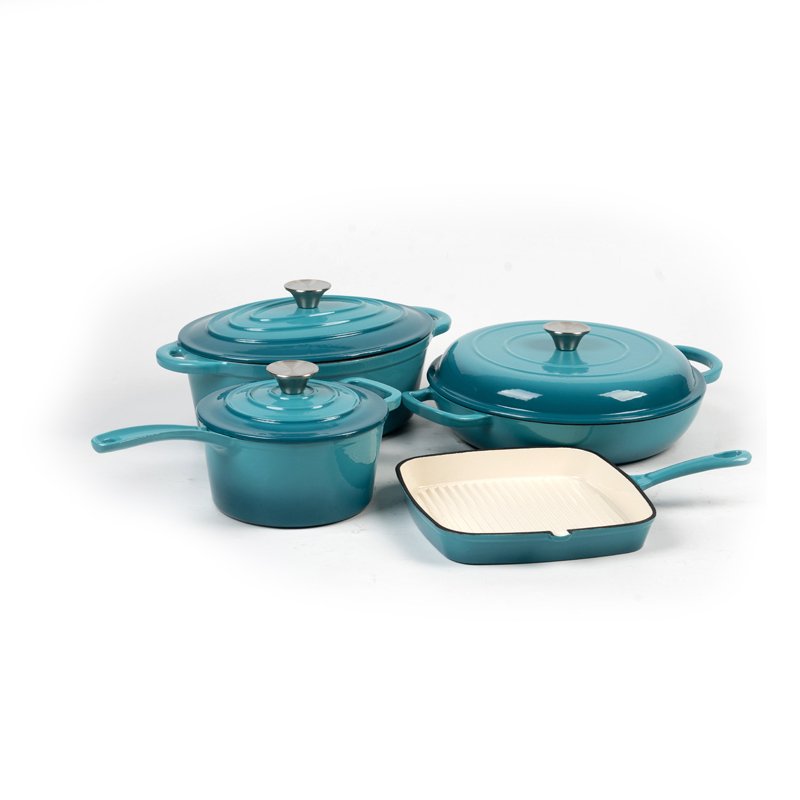 New design cast iron cookware sets cast iron enamel pot