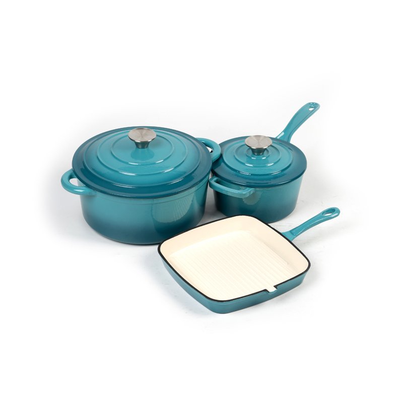New design cast iron cookware sets cast iron enamel pot
