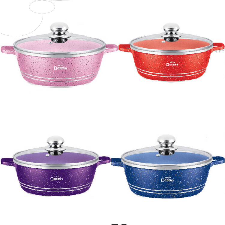 12PCS Non-Stick Cookware Sets Home Kitchen Granite Cooking Pot set