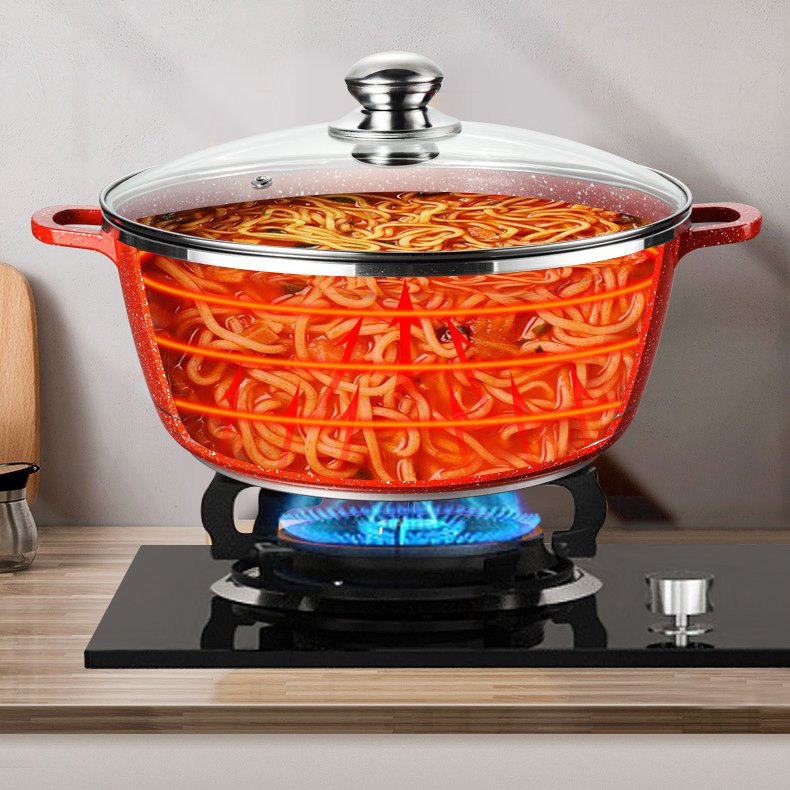 12PCS Non-Stick Cookware Sets Home Kitchen Granite Cooking Pot set