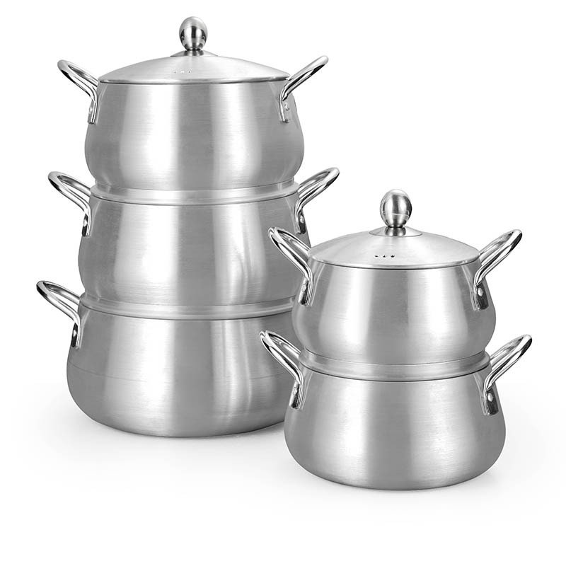 Hot Sales Pot Set 16-28cm Thin Sanding Aluminum Soup Pot Kitchen Specific Cookware Pot Set