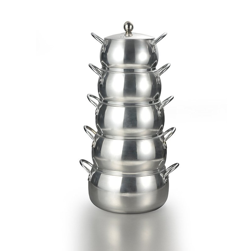 Hot Sales Pot Set 16-28cm Thin Sanding Aluminum Soup Pot Kitchen Specific Cookware Pot Set