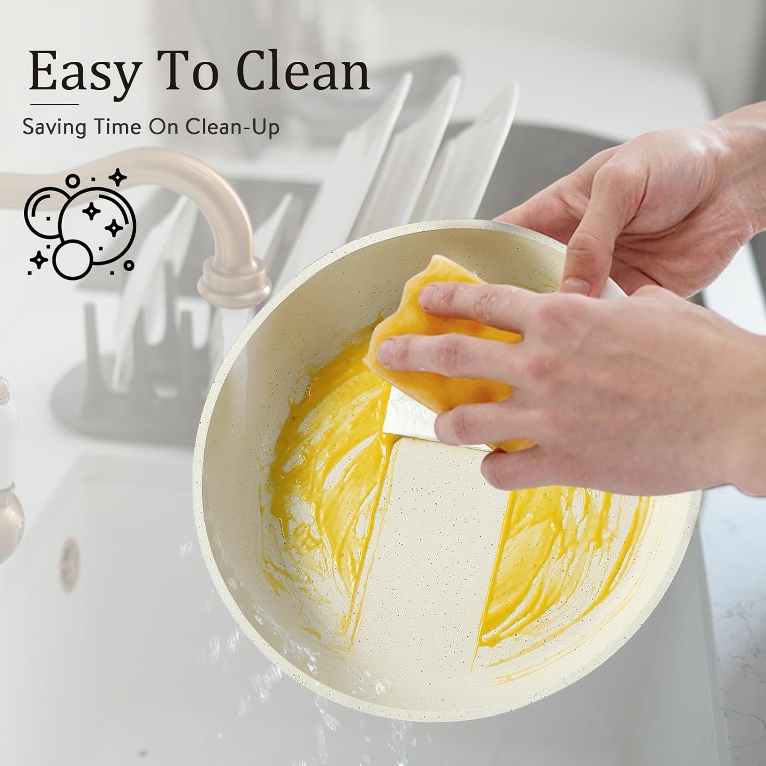 11pcs Pots and Pans Set, Nonstick Cookware Sets with Detachable Handle