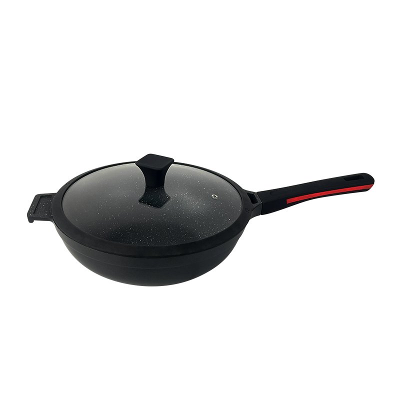 6 Pcs heavy duty pots and pans kitchen aluminium die casting non stick pots cooking saucepan cookware sets