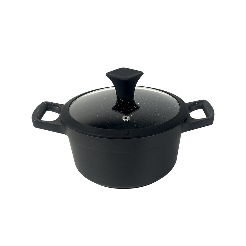 6 Pcs heavy duty pots and pans kitchen aluminium die casting non stick pots cooking saucepan cookware sets