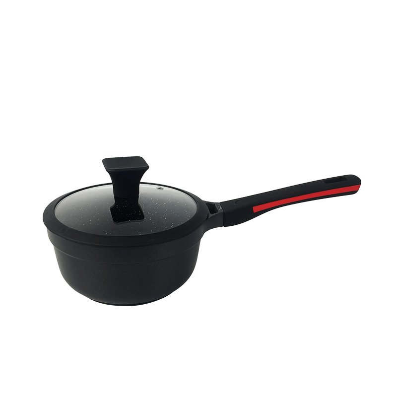 6 Pcs heavy duty pots and pans kitchen aluminium die casting non stick pots cooking saucepan cookware sets