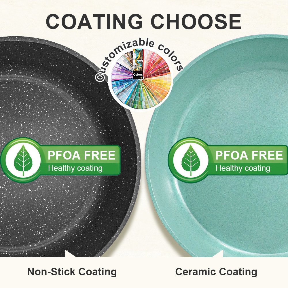 Manufacturer 12pcs Aluminum Pots And Pan Set Granite Non Stick Sauce Pans/Tamagoyaki/Grill Frying Pan Cookware Sets