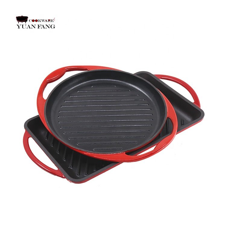 Hot Sale Cookware Casseroles Frying Pans Non stick Cast Iron Enamel Pots and Pans Red Cookware Sets