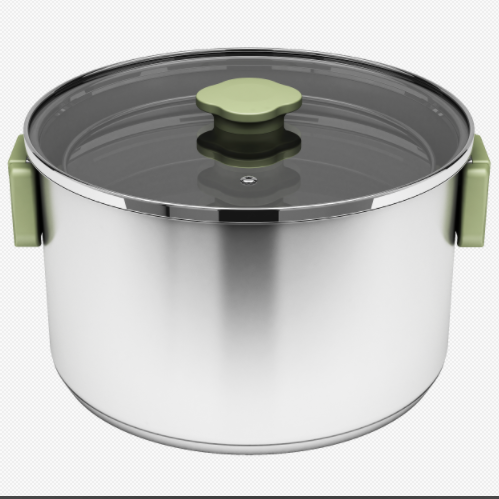 304/201 stainless steel stackable cookware set with foldable handle 16 /20/24 cm casserole save space