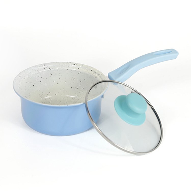 Hot Sale Aluminium Non Stick Square Green / Coated Cook Kitchenware Granite Coating Cooking Pot Marble Cookware Set