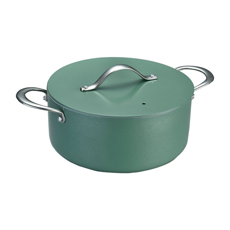 Feature Eco-Friendly aluminum non stick ceramic coating cookware set cooking pot frying pan saucepan with aluminum lid