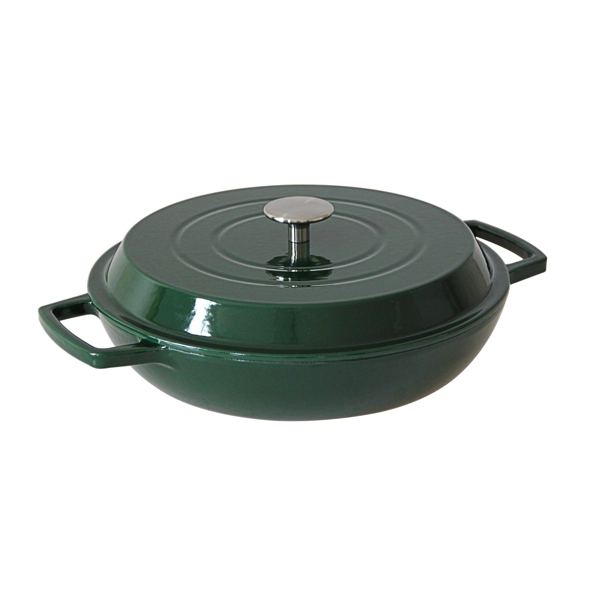 Bright Houseware Restaurant High-Quality New Dark Green Enamel Cast Iron Casserole Non Stick Dutch Oven Iron Cast Cookware Set