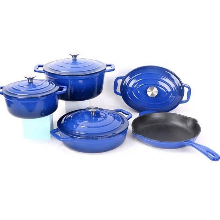 Manufacturers Wholesale Kitchen Cast Iron Pots And Pans Non Stick Camping Induction Cookware Sets