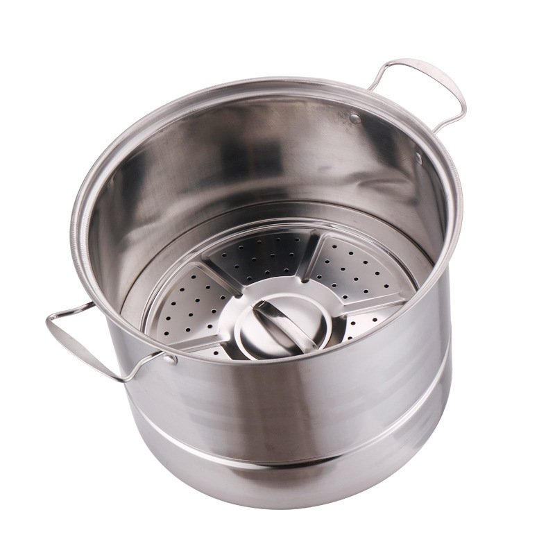 Hot Selling Luxury Stainless Steel Steaming Soup Pot with Slices 22cm 24cm 26cm 28cm Cookware-Set Casserole