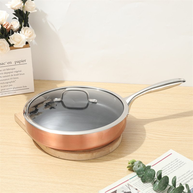 Modern Classic 10-Piece Set of Aluminum Cookware with Stainless Steel Handles | Navy Blue Color