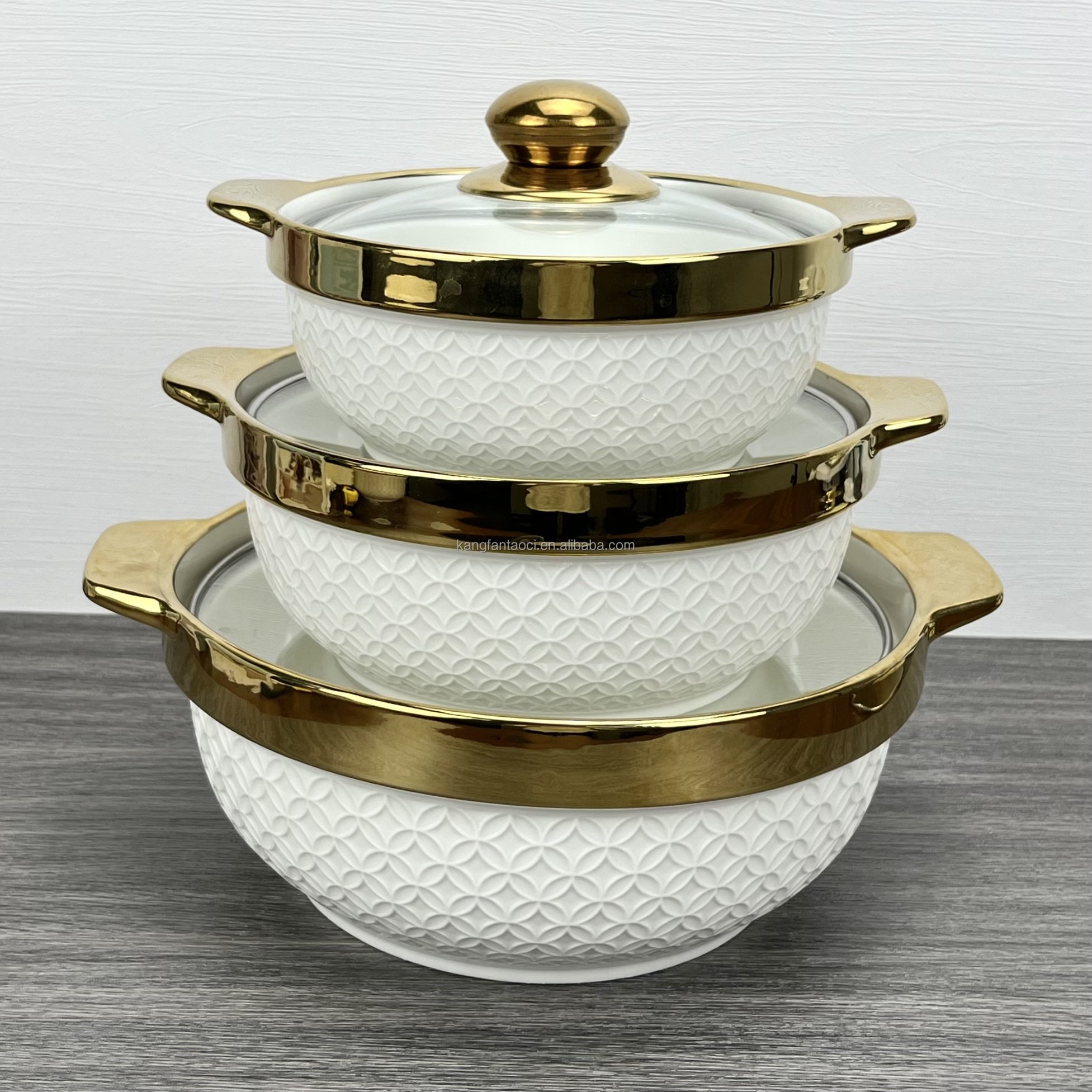 Kitchen Pots Non Stick Cookware Sets and Bowl Casseroles Dinnerware Plates Set Ceramic Soup Pot Cooking Pot Set With Lid