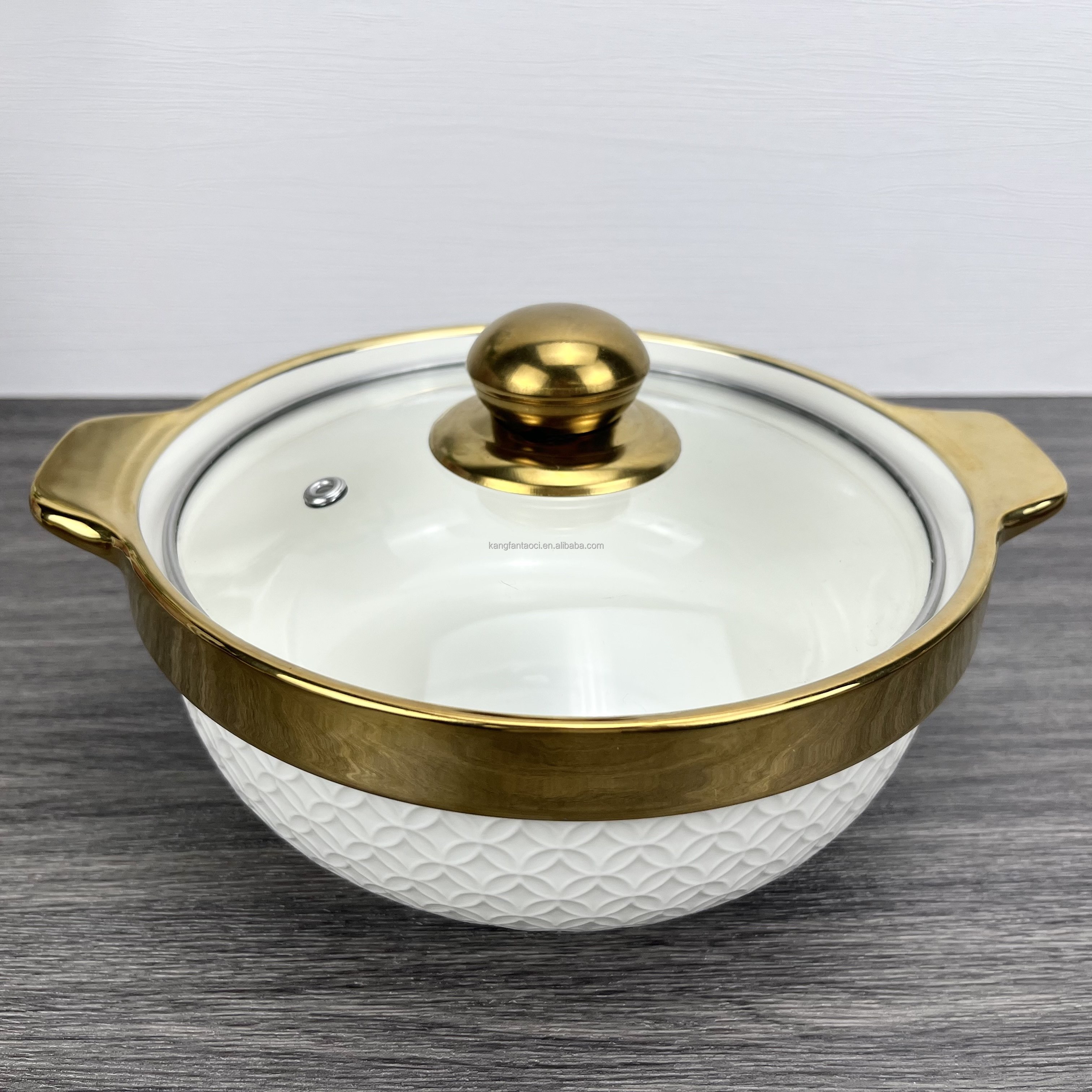 Kitchen Pots Non Stick Cookware Sets and Bowl Casseroles Dinnerware Plates Set Ceramic Soup Pot Cooking Pot Set With Lid